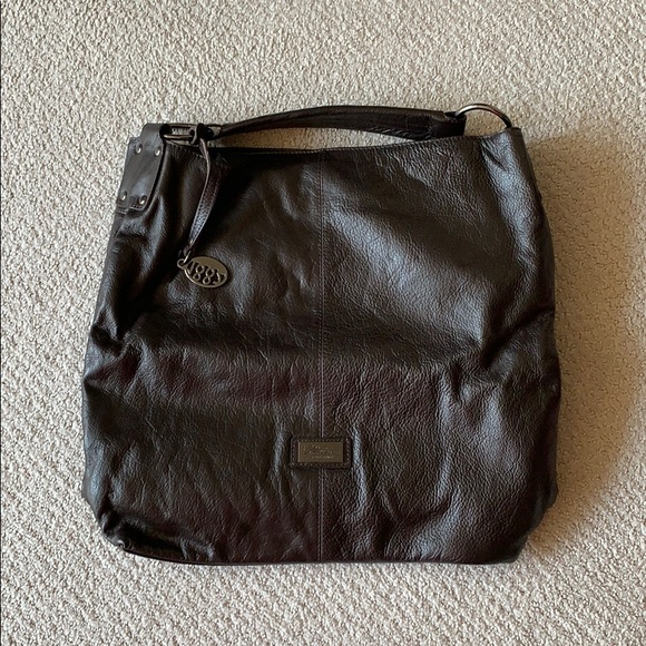 NEW Saldarini chocolate brown leather large bag - Picture 2 of 8